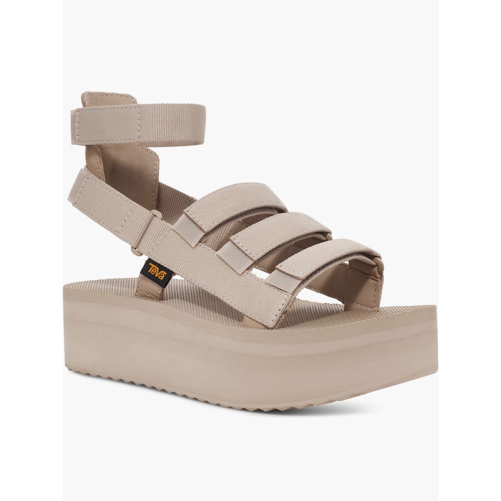 Teva Flatform Mevia Sandal Sand Dune Beige Platform Gladiator 1116810 Womens 9
